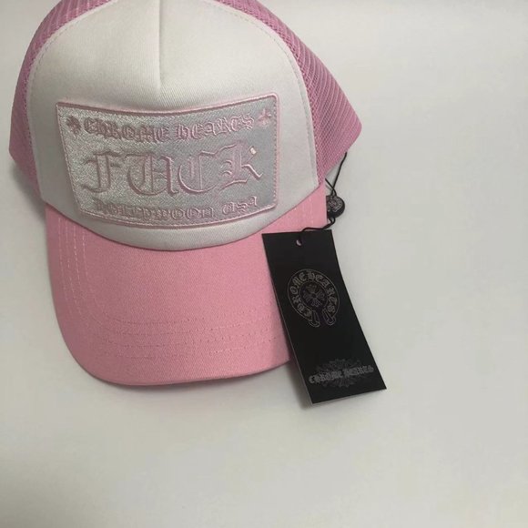 Sun Hat Embroidered Pink Logo Chrome Hearts Baseball Cap